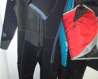 (3) TEK scuba suits