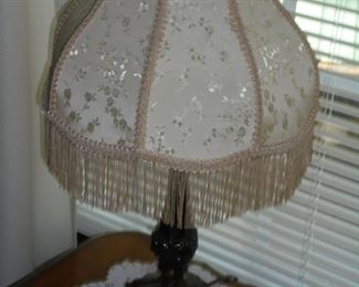 Small table lamp w/fringe shade