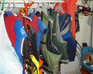 Various life jackets (many never used/new)