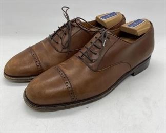 vintage ferragamo boston toe cap shoes