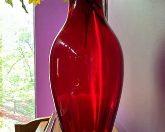 Large BLENKO Red Vase