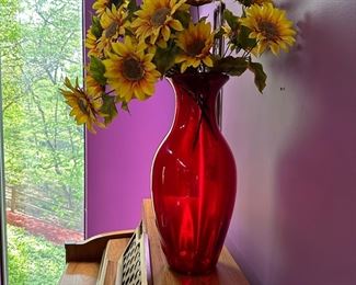 Large BLENKO Red Vase