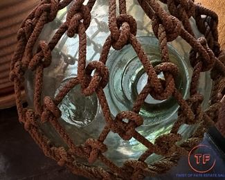 Antique Japanese Handblown Glass Fishing Buoy