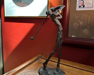 Brutalist Cast Iron Golf Sculpture