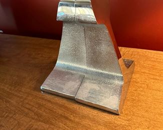 Chrome Railroad Track Bookends