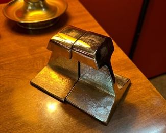 Chrome Railroad Track Bookends