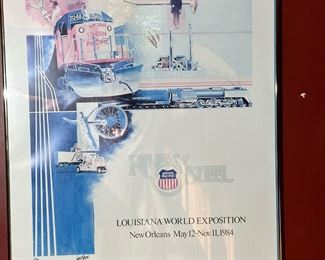 Signed Limited Edition Lithograph (1/100) Union Pacific 1984 Louisiana Exposition