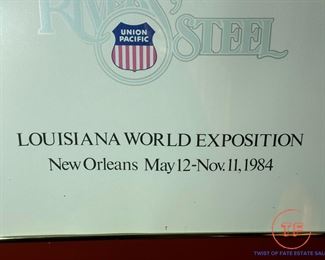 Signed Limited Edition Lithograph (1/100) Union Pacific 1984 Louisiana Exposition