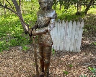 Metal Knight Yard Art - 5' Tall