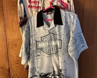 HARLEY DAVIDSON Hawaiian Style Men's Shirts
