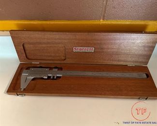 STARRETT No. 123 Master Vernier Caliper in Wooden Case