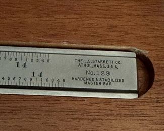 STARRETT No. 123 Master Vernier Caliper in Wooden Case