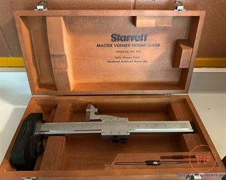 STARRETT No. 254 Master Vernier Height Gauge in Wooden Case