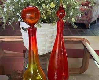 Amberina BLENKO Art Glass Decanters