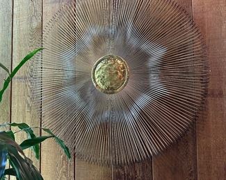 1970’s Brutalist Signed CASA DEVALL Metal Art Sunburst - 3’ Diameter
