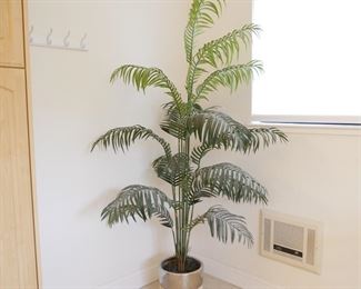Large Artificial Palm Tree in Two-Tone Pot
