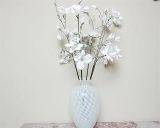 Large Milky White Glass Vase
