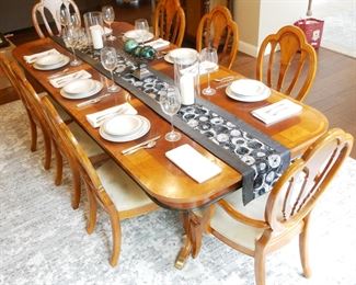 Extendable Dining Table and 8 Chairs
