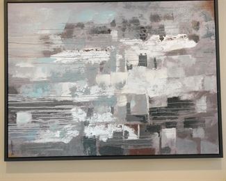 Large Abstract Framed Canvas Wall Art
