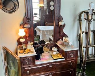 Gorgeous Antique Dressers with Marble Tops