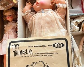 Tiny Thumbelina Ideal Doll 1960's in Original Box