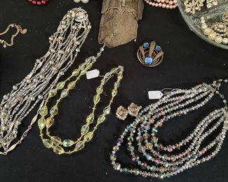 Glass, Vintage, Costume Jewelry 