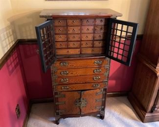 VINTAGE CHINESE APOTHECARY CABINET