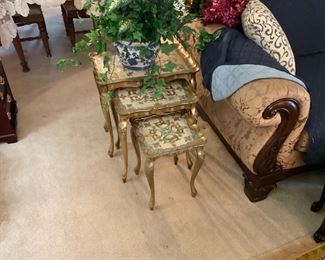 HOLYWOOD REGENCY LOOKING STACKING TABLES