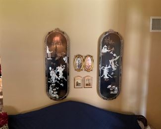BLACK LACQUER CHINESE WALL DECOR
