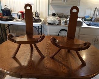 Pair of antique Birthing Chairs purchased in Spain            $ 250.00 each                                                                                             $ 400.00 pair