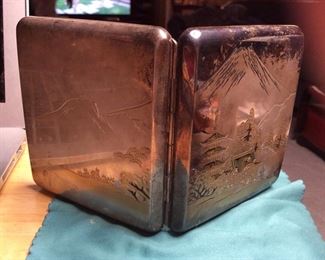 Vintage Japanese Sterling Silver (950) cigarette case.       $ 350.00