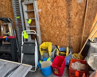 Ladders
Ramps 
Mop and buckets