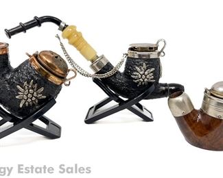 Three Austrian and Swiss Estate Pipes Oom Paul 