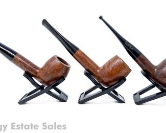 Three EHRLICH SPECIAL Grain Estate Pipes