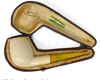 Ehrlich Boston Meerschaum Dublin Estate Pipe in Presentation Box