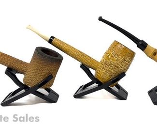Three Corncob Meerschaum Estate Pipes