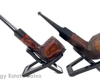 Four Rusticated Briar Estate Pipes Ehrlich 