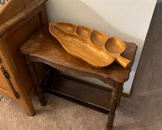 Antique Table, Vintage Entertaining Ware