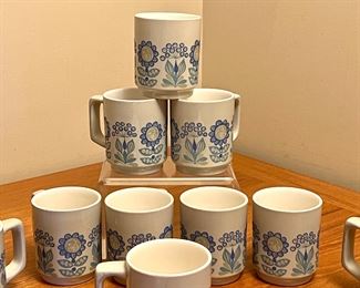 Ten Vintage Figgjo Tor Viking Mugs