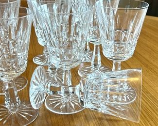 Set of 10 Waterford  Kylemore Cut Crystal Water Goblets, each measuring 7" 