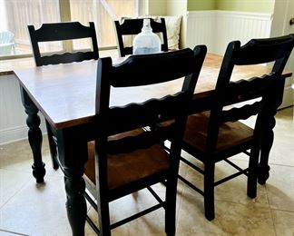 Kitchen table with 6 chairs.