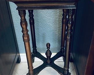Marble top side table.