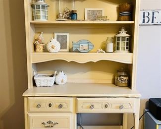 Desk with hutch, beach decor.