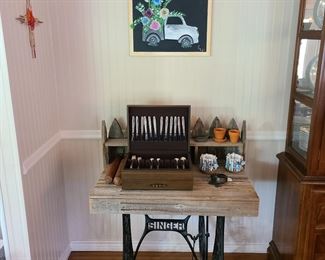 Singer Sowing Machine Stand - Repurposed