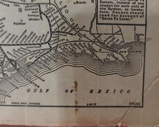 Santa Fe Rail Road - 1927 US Route Map