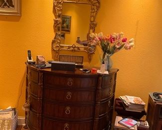 This dresser is a half circle - lots of space!