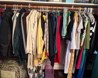 Great assortment of women’s clothes - name brand, many w/ price tags, coats/ jackets, formal dresses, sweaters…