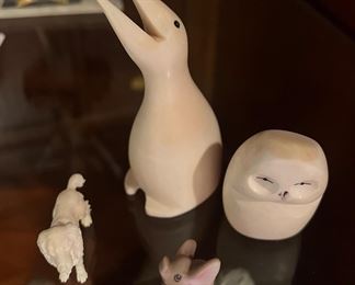 Ivory Penguin & Ivory Owl