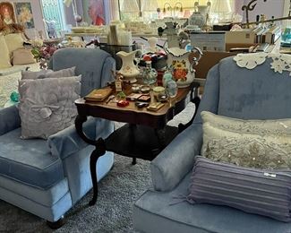 NEWLY REUPHOLSTERED ARMCHAIRS