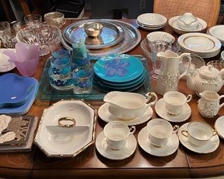 Royal Albert Fine China, assorted serving dishes & trays